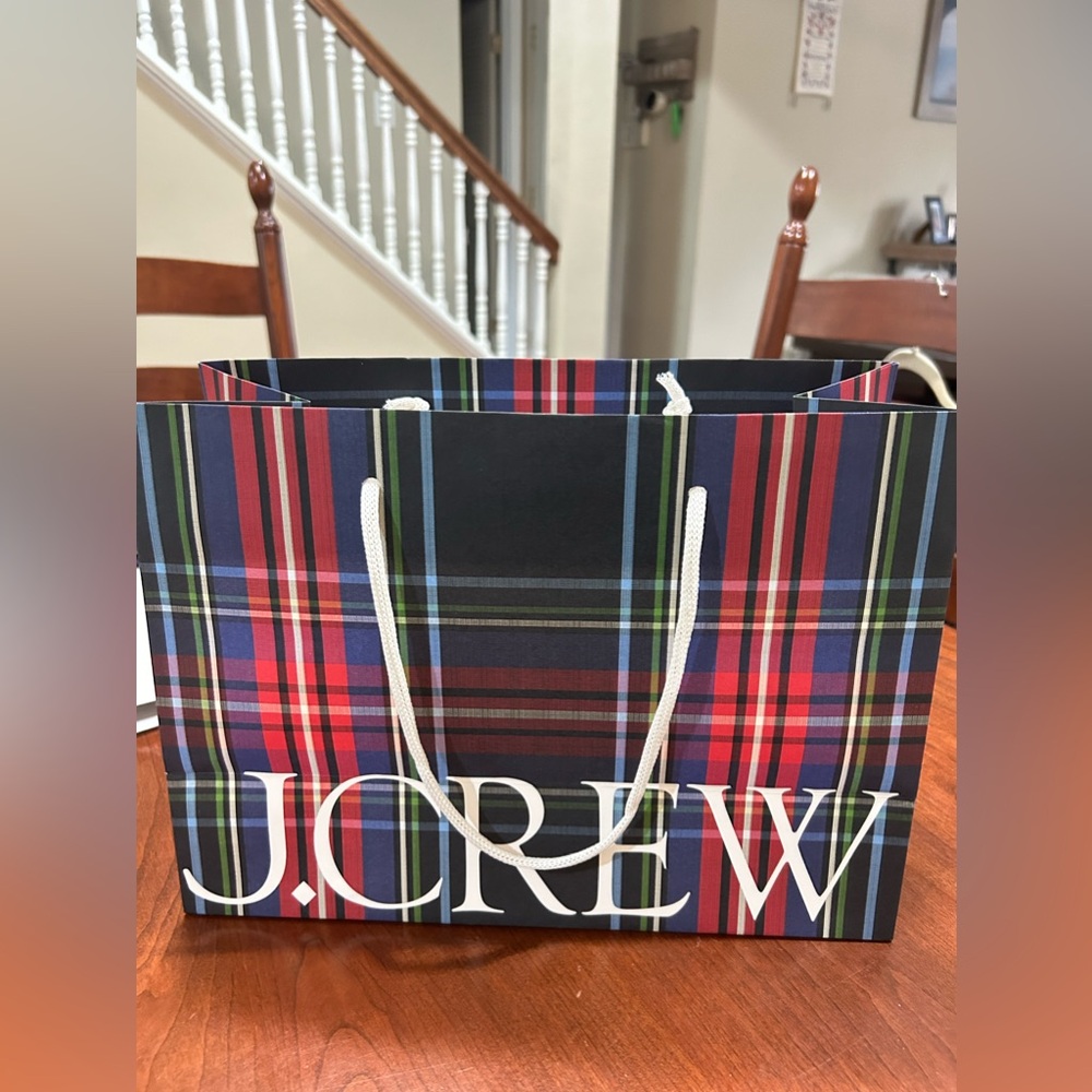 J.Crew Plaid Preppy Medium Size Shopping Bag